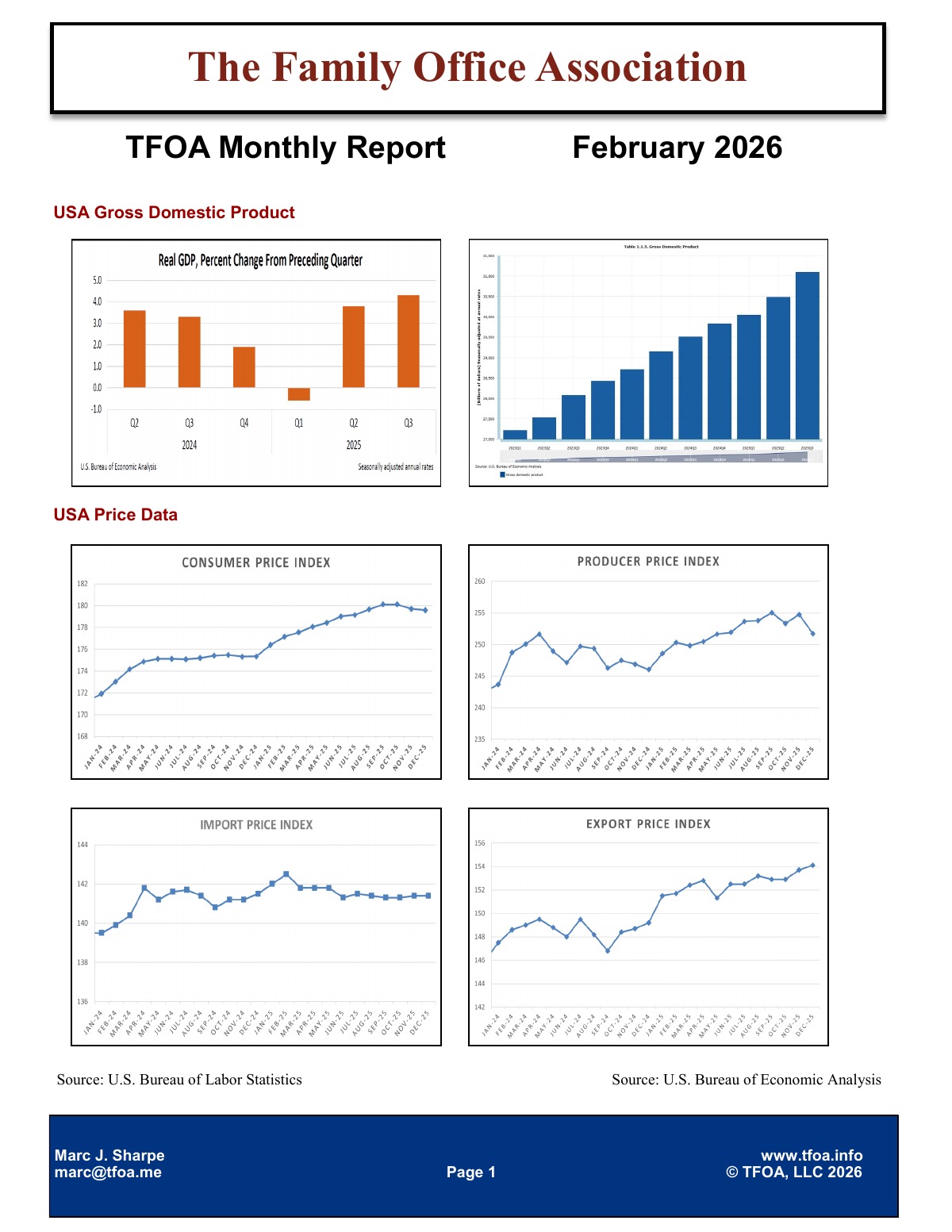 TFOA Economic Update February 2026 — first page