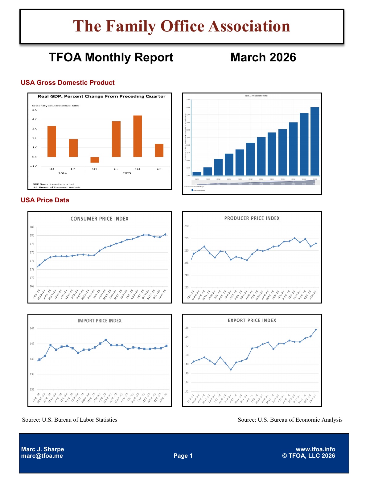 TFOA Economic Update March 2026 — first page