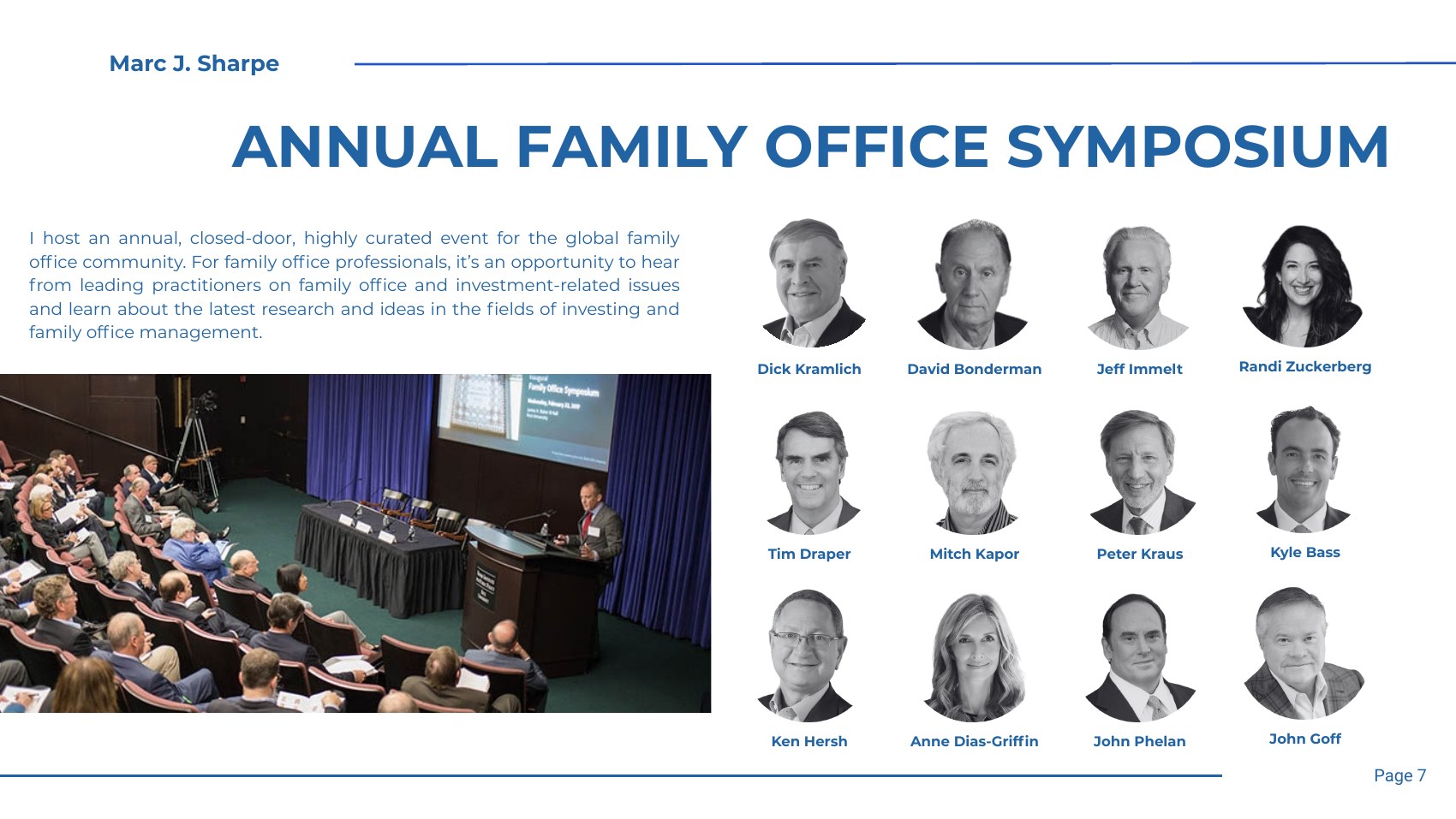 Marc J. Sharpe — Annual Family Office Symposium