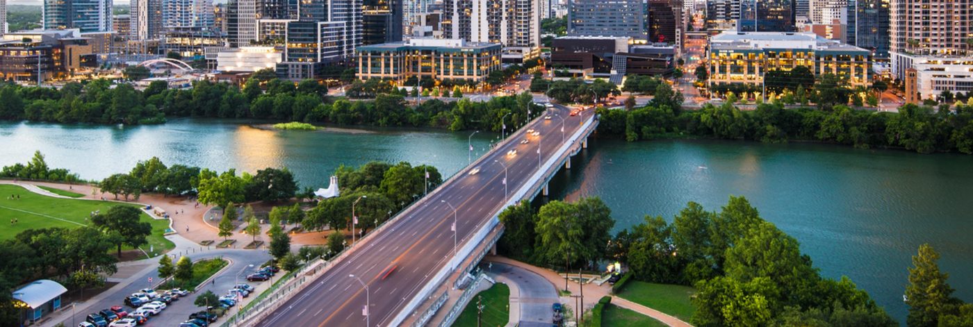 Austin skyline and Lady Bird Lake